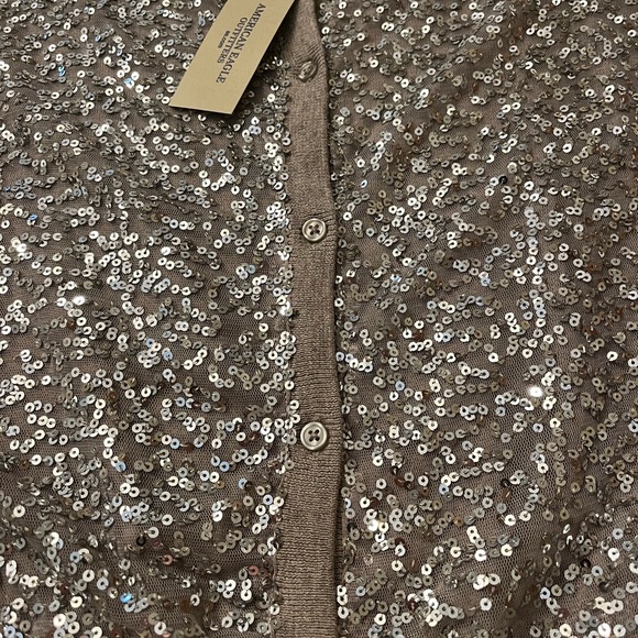 Brand new sequin button down sweater - Picture 6 of 6